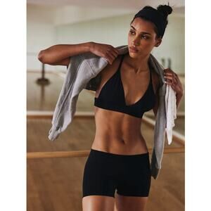 Free People movement black Good Karma Micro Shorts